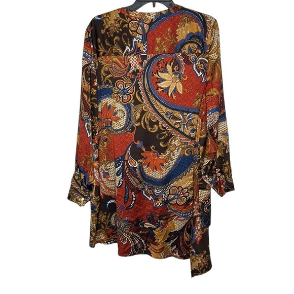 Chico's‎ Vintage Paisley Peasant Blouse Tunic Top Size 2 / Medium/Us 12 - Picture 4 of 11